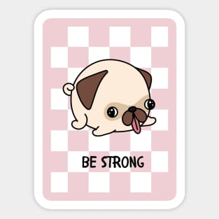 be friendly pug Sticker